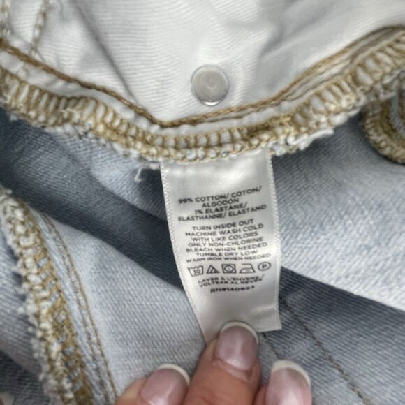 Ann Taylor Loft Light Wash Boyfriend Stretch High Rise Jeans size 12/31 - Picture 7 of 8